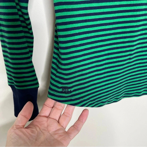 Lauren Ralph Lauren Striped Button-Shoulder Top - Picture 3 of 11